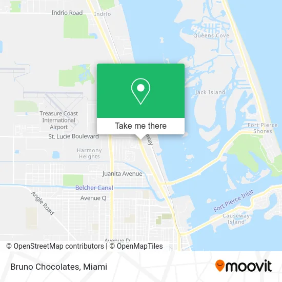 Bruno Chocolates map