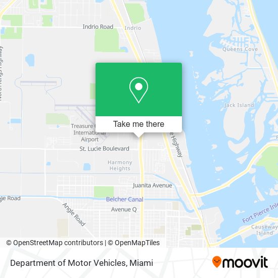 Department of Motor Vehicles map