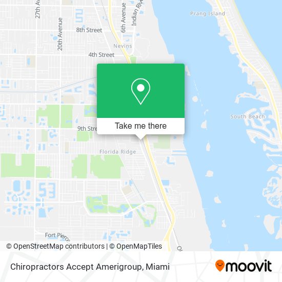 Chiropractors Accept Amerigroup map