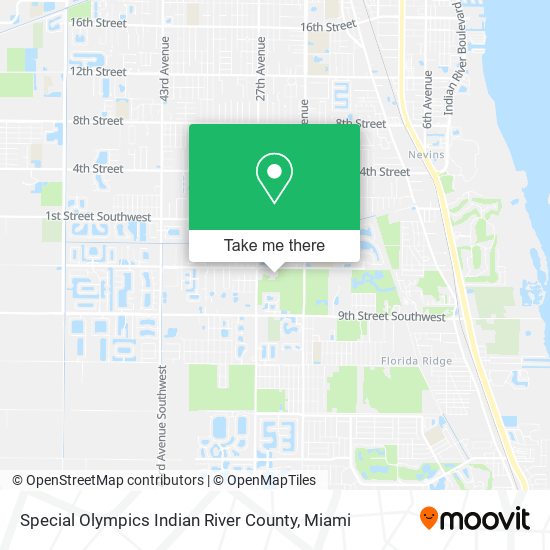 Special Olympics Indian River County map