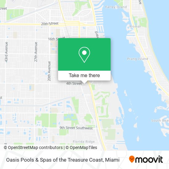 Mapa de Oasis Pools & Spas of the Treasure Coast