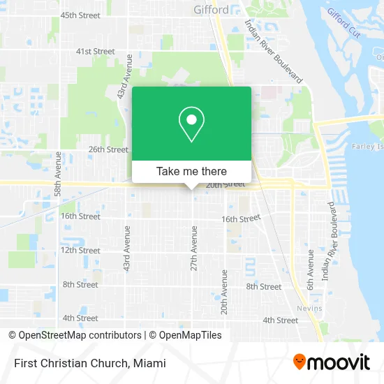 First Christian Church map