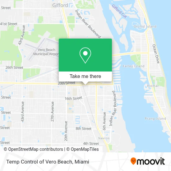 Temp Control of Vero Beach map