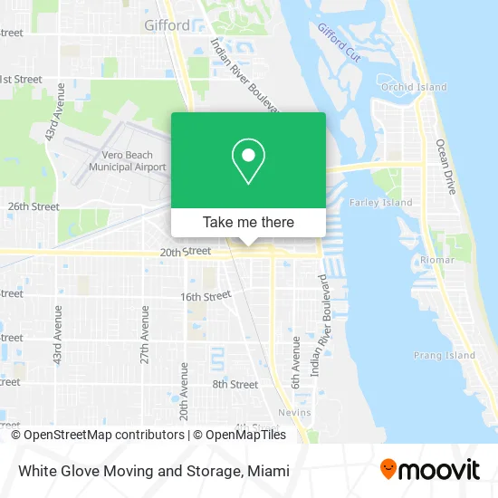 Mapa de White Glove Moving and Storage