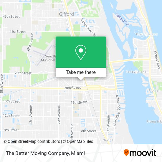 The Better Moving Company map