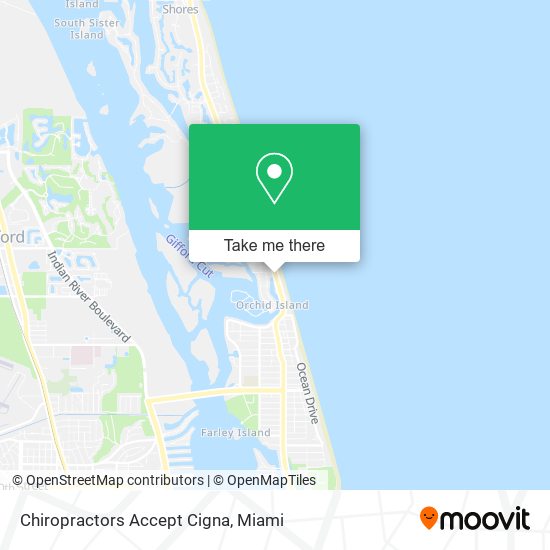 Chiropractors Accept Cigna map