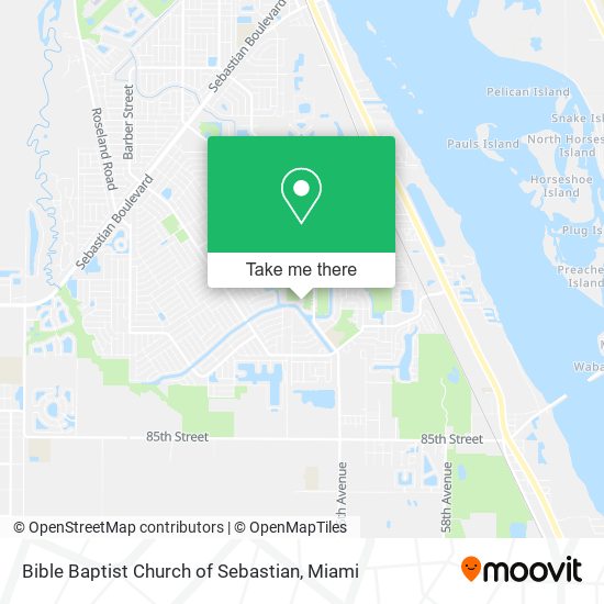 Mapa de Bible Baptist Church of Sebastian
