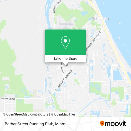 Barber Street Running Path map