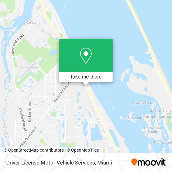 Driver License Motor Vehicle Services map