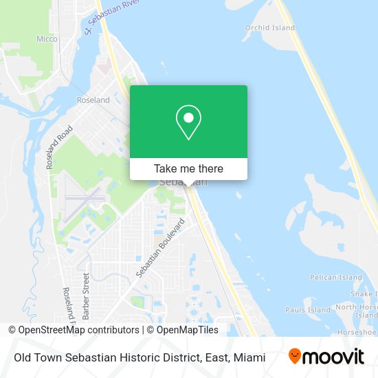 Mapa de Old Town Sebastian Historic District, East