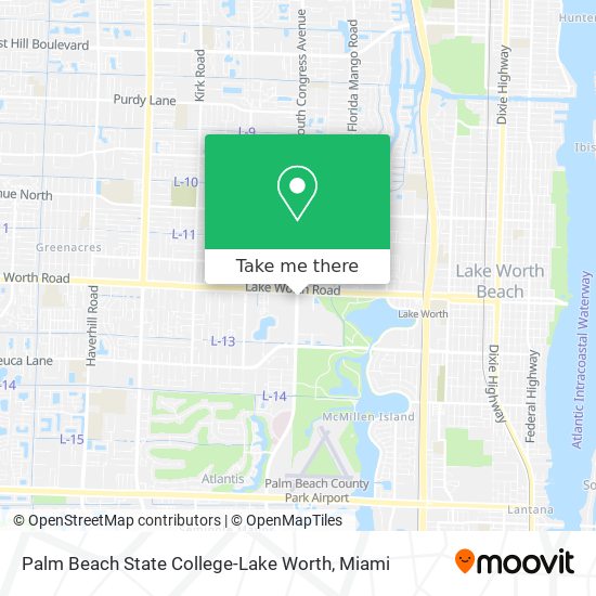 Palm Beach State College-Lake Worth map