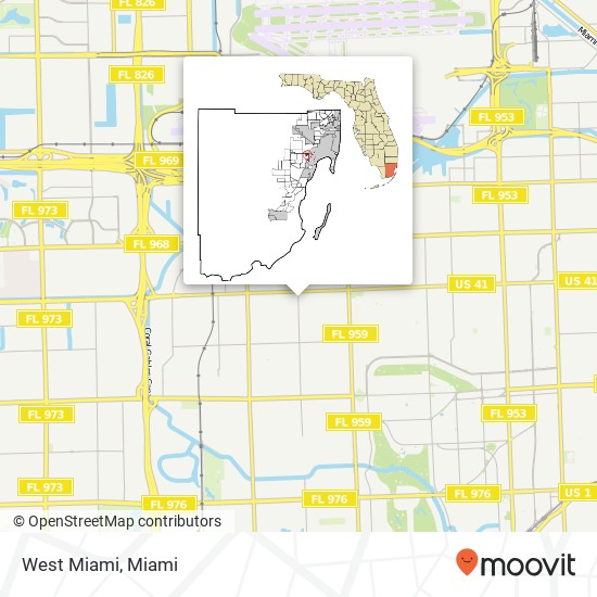 Mapa de West Miami