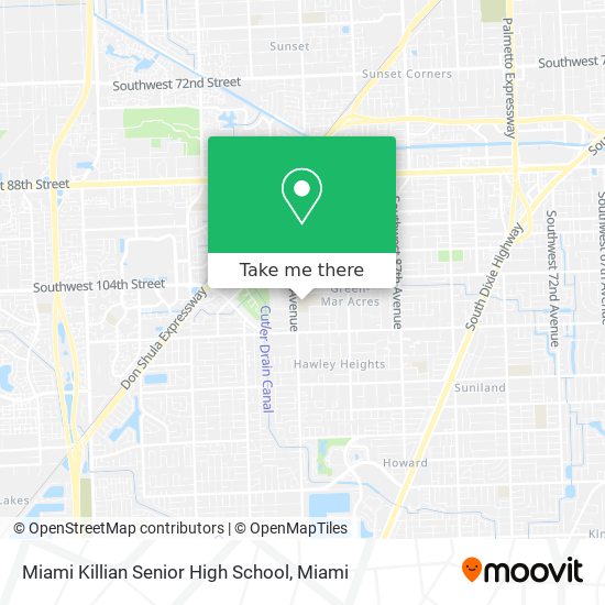 Mapa de Miami Killian Senior High School