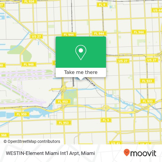 WESTIN-Element Miami Int'l Arpt map