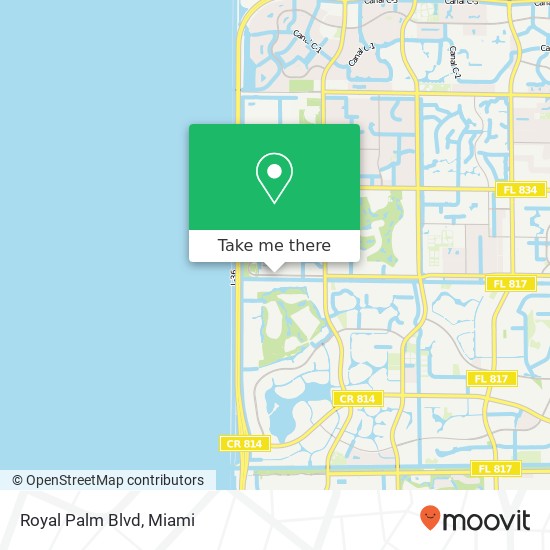 Royal Palm Blvd map