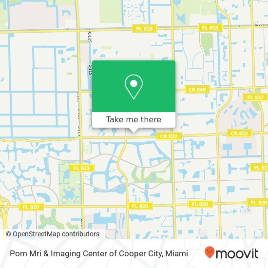 Mapa de Pom Mri & Imaging Center of Cooper City