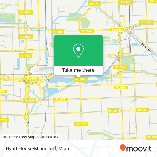 Mapa de Hyatt House-Miami Int'l