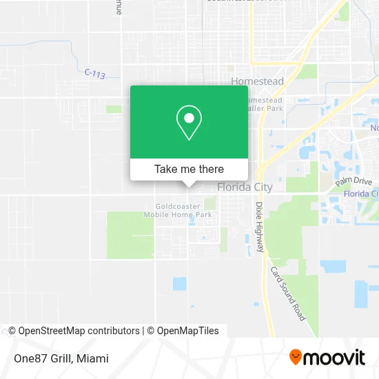 One87 Grill map