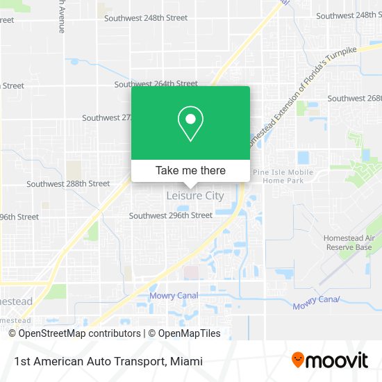 Mapa de 1st American Auto Transport