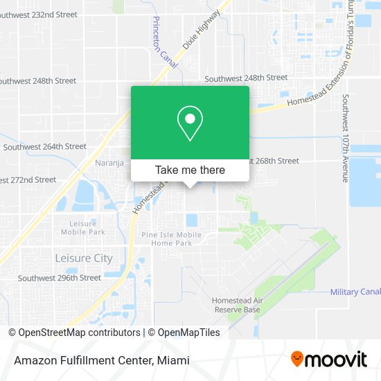 Mapa de Amazon Fulfillment Center