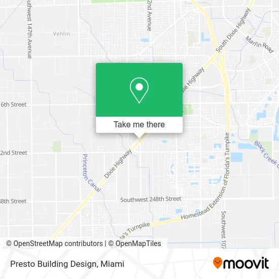 Presto Building Design map