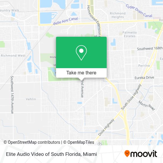 Elite Audio Video of South Florida map