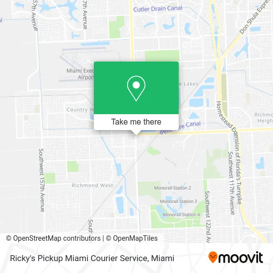 Ricky's Pickup Miami Courier Service map