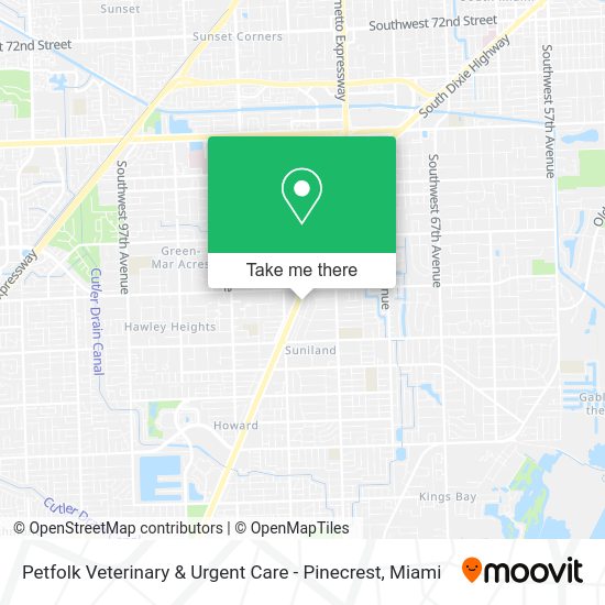 Petfolk Veterinary & Urgent Care - Pinecrest map