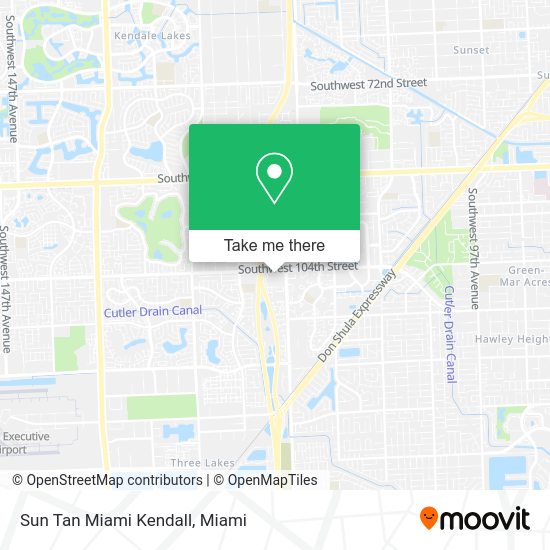 Mapa de Sun Tan Miami Kendall