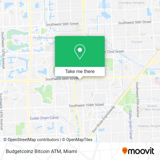 Mapa de Budgetcoinz Bitcoin ATM