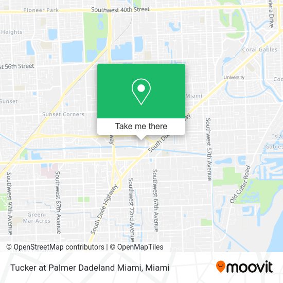 Tucker at Palmer Dadeland Miami map