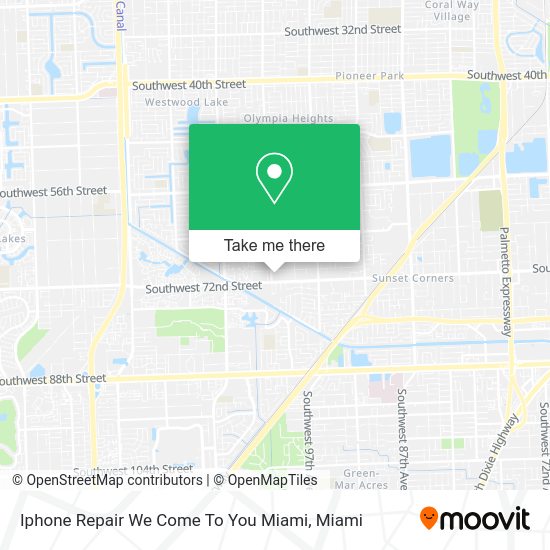 Mapa de Iphone Repair We Come To You Miami
