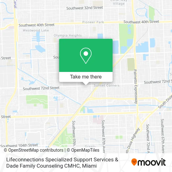 Lifeconnections Specialized Support Services & Dade Family Counseling CMHC map