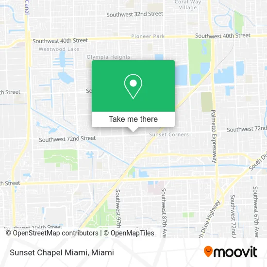 Sunset Chapel Miami map