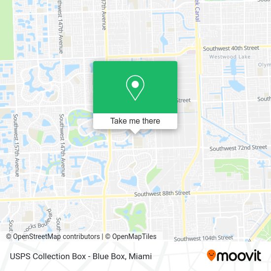 USPS Collection Box - Blue Box map