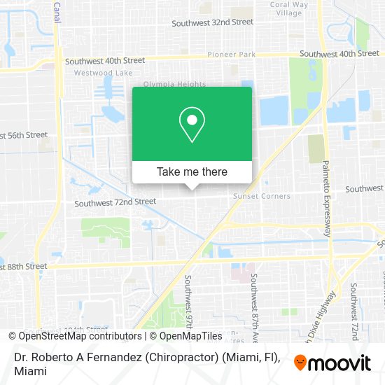 Mapa de Dr. Roberto A Fernandez (Chiropractor) (Miami, Fl)