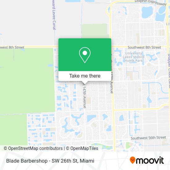 Mapa de Blade Barbershop - SW 26th St