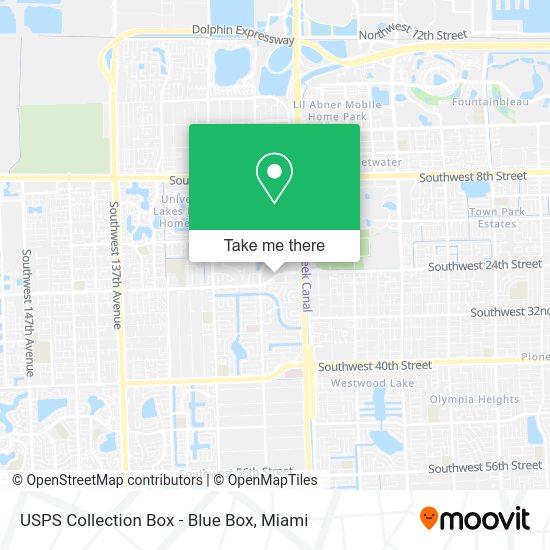 USPS Collection Box - Blue Box map