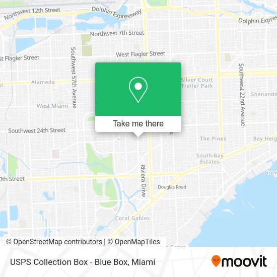 USPS Collection Box - Blue Box map