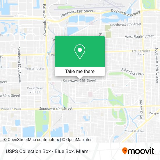 USPS Collection Box - Blue Box map