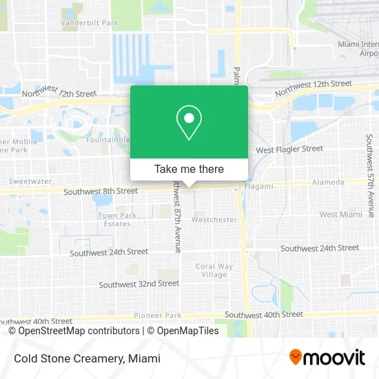 COLD STONE CREAMERY map