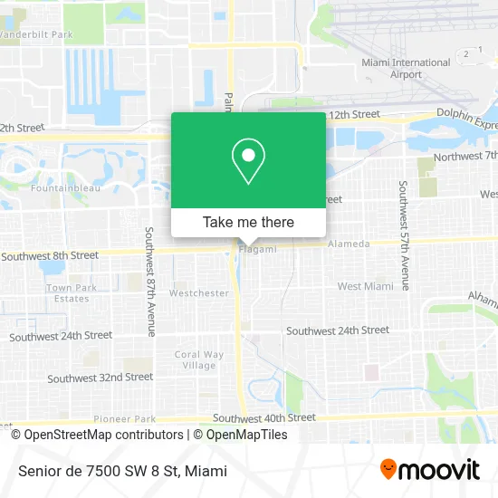 Senior de 7500 SW 8 St map