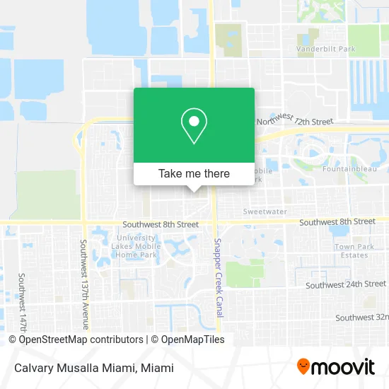 Calvary Musalla Miami map
