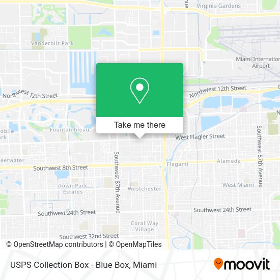 USPS Collection Box - Blue Box map