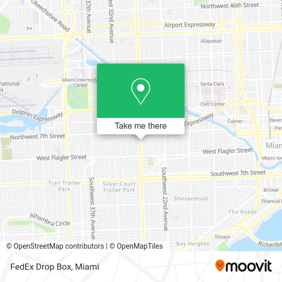 FedEx Drop Box map