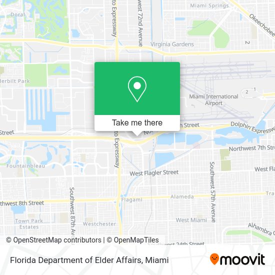 Florida Department of Elder Affairs map