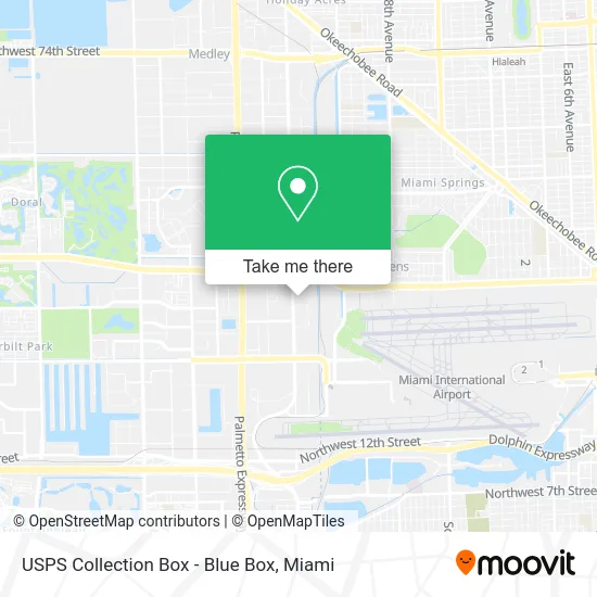 USPS Collection Box - Blue Box map