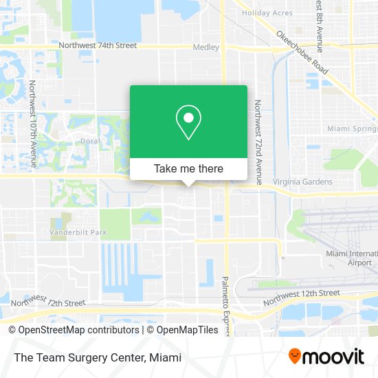 The Team Surgery Center map