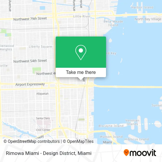 Rimowa Miami - Design District map