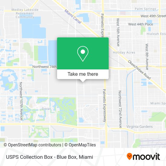 USPS Collection Box - Blue Box map